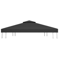 Copertura Superiore per Gazebo a 2 Strati 310 g/mÂ² 4x3 m Nera cod mxl 69805