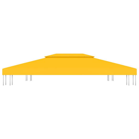 Copertura Superiore per Gazebo a 2 Strati 310 g/m² 4x3 m Gialla 312076