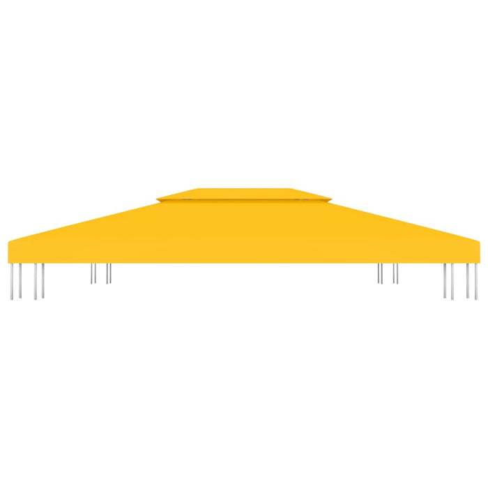 Copertura Superiore per Gazebo a 2 Strati 310 g/m² 4x3 m Gialla 312076