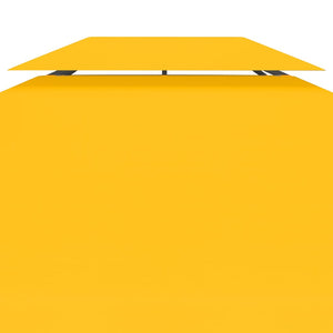 Copertura Superiore per Gazebo a 2 Strati 310 g/m² 4x3 m Gialla 312076