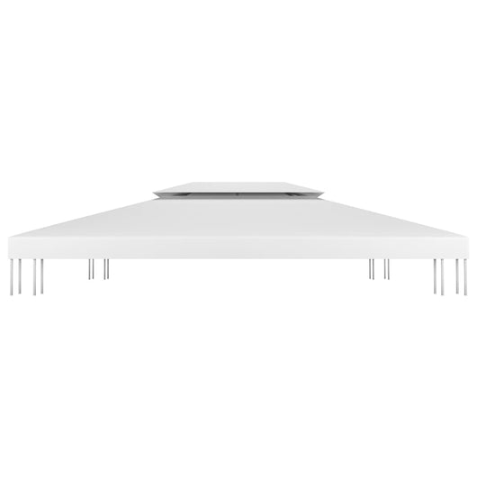 Copertura Superiore per Gazebo a 2 Strati 310 g/m² 4x3 m Bianca 312077