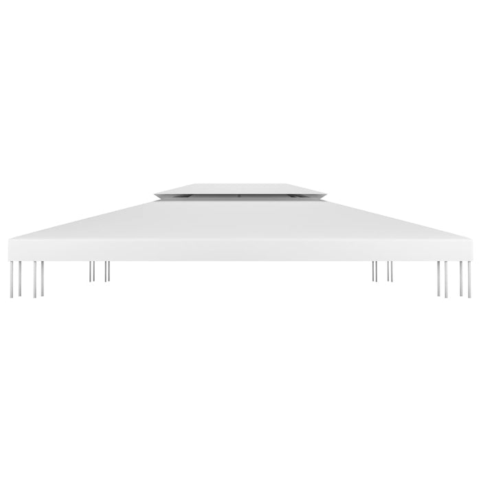 Copertura Superiore per Gazebo a 2 Strati 310 g/m² 4x3 m Bianca 312077