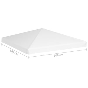 Copertura Superiore per Gazebo 270 g/m² 3x3 m Bianca 312080