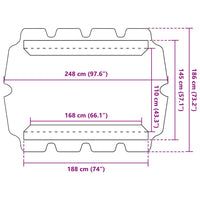 Baldacchino per Dondolo Giardino Verde 188/168x145/110 cm 312088
