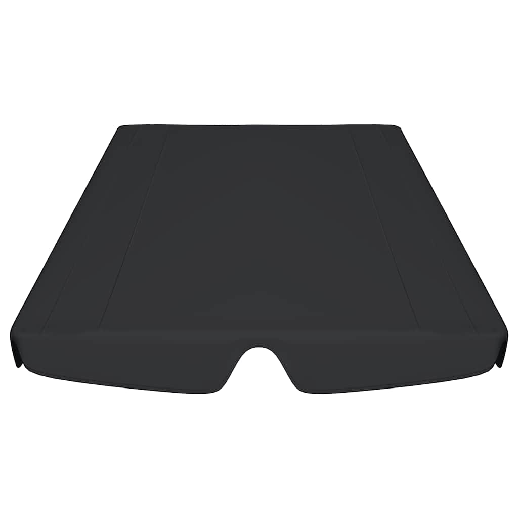 Baldacchino per Dondolo Giardino Nero 188/168x145/110 cm 312093