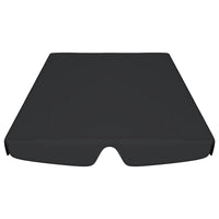 Baldacchino per Dondolo Giardino Nero 188/168x145/110 cm 312093