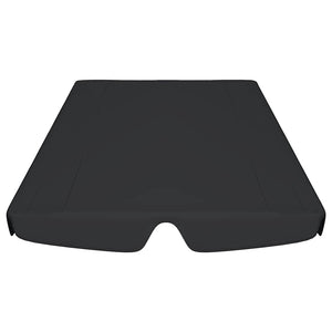 Baldacchino per Dondolo Giardino Nero 188/168x145/110 cm 312093