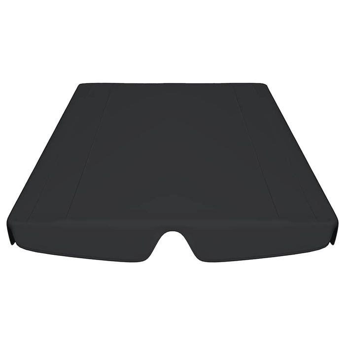 Baldacchino per Dondolo Giardino Nero 188/168x145/110 cm 312093