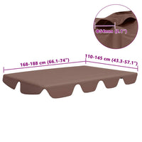 Baldacchino per Dondolo Giardino Marrone 188/168x110/145 cm cod mxl 72738