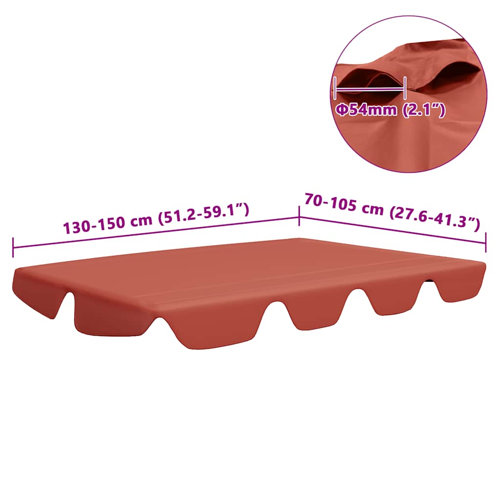 Baldacchino per Dondolo Giardino Terracotta 150/130x105/70 cm 312100