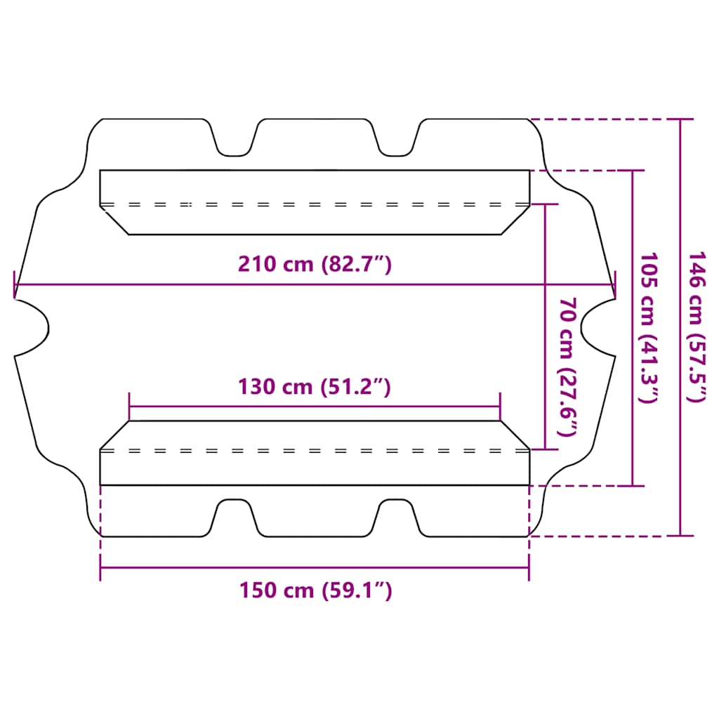 Baldacchino per Dondolo Giardino Terracotta 150/130x105/70 cm 312100