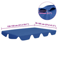 Baldacchino per Dondolo Giardino Blu 150/130x105/70 cm 312103