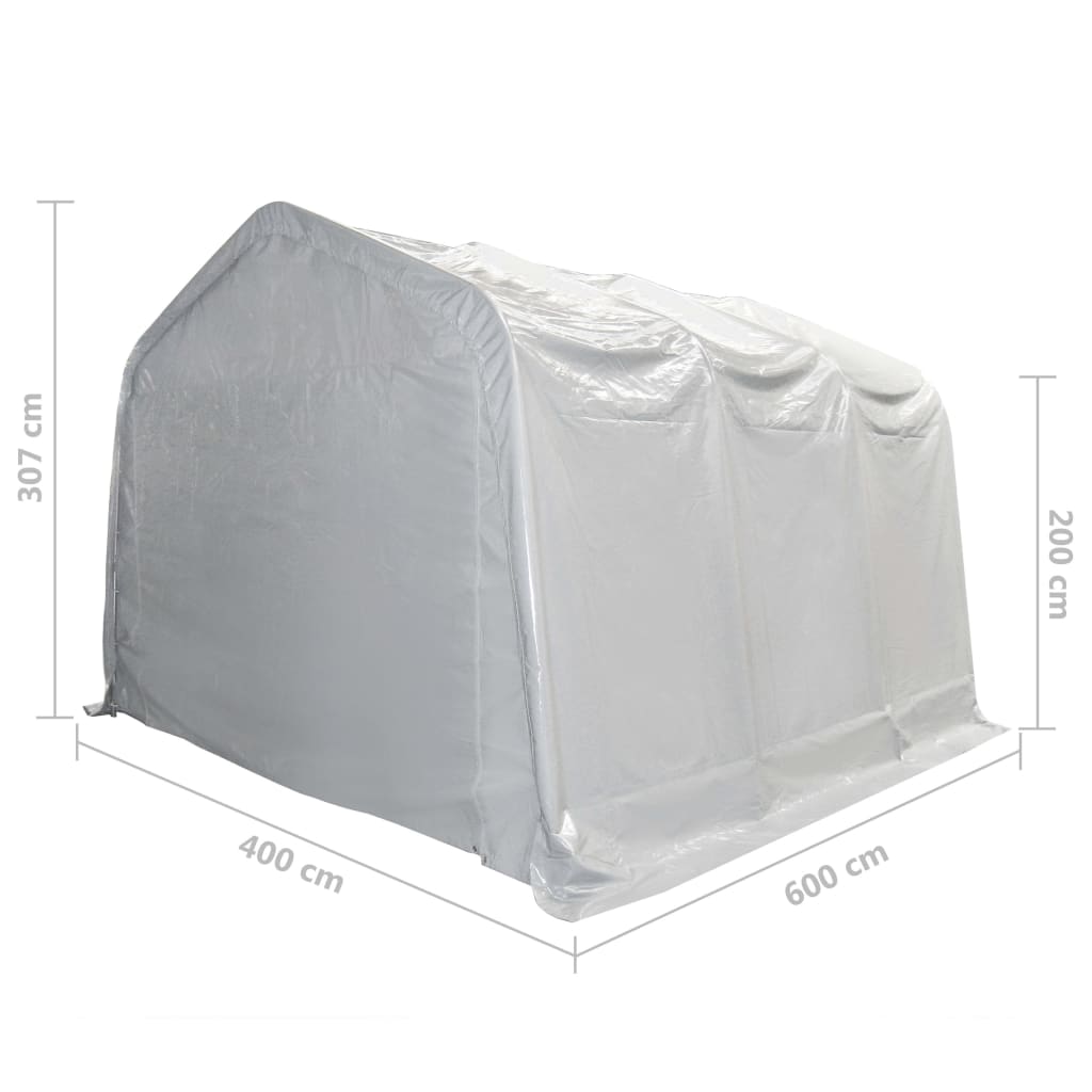 Tenda Capannone in PVC 550 g/m² 4x6 m Bianco 3056654