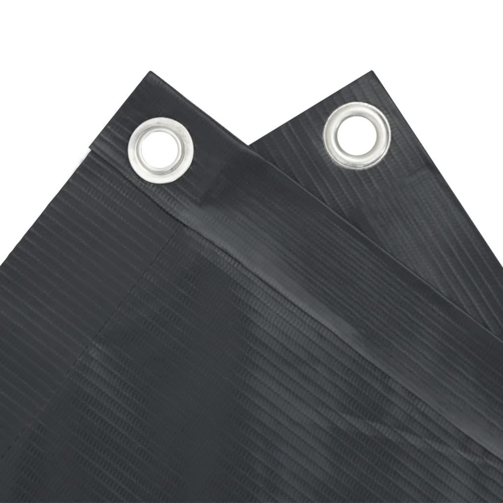 Paravento-Divisorio da Balcone Antracite 90x500 cm in Tessuto Oxford