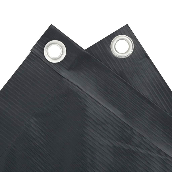 Paravento-Divisorio da Balcone Antracite 90x500 cm in Tessuto Oxford