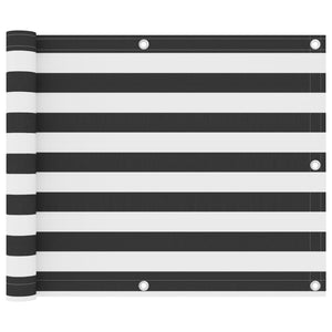 Paravento per balcone protezione privacy paravento 75 x 300 cm tessuto Oxford antracite e bianco 02_0009985