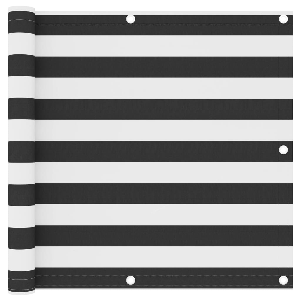 Paravento per balcone protezione privacy paravento 90 x 400 cm tessuto Oxford antracite e bianco 02_0009991