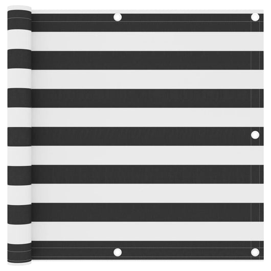 Paravento per balcone protezione privacy paravento 90 x 500 cm tessuto Oxford antracite e bianco 02_0009992