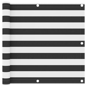 Paravento per balcone protezione privacy paravento 90 x 600 cm tessuto Oxford antracite e bianco 02_0009993