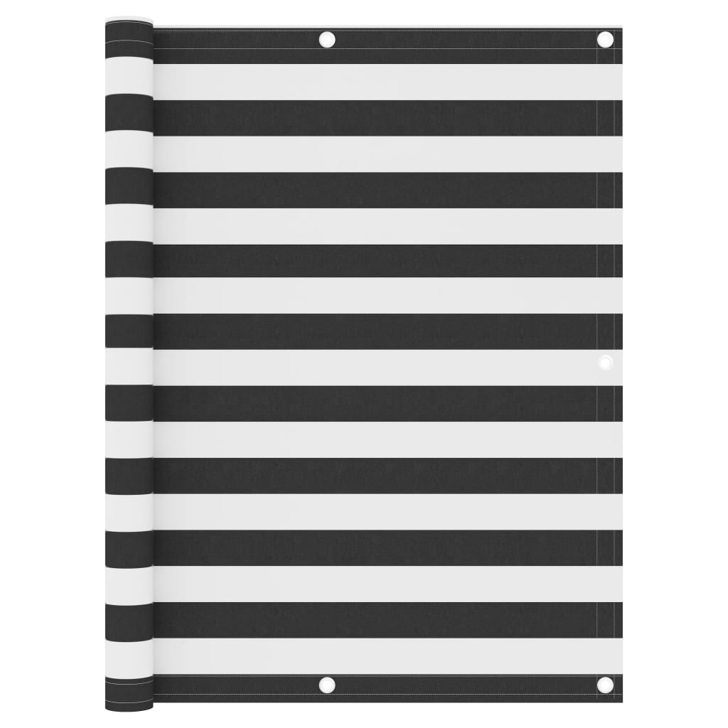 Paravento per balcone 120 x 600 cm tessuto Oxford antracite e bianco 02_0009982