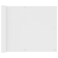 Paravento da Balcone Bianco 75x400 cm in Tessuto Oxford