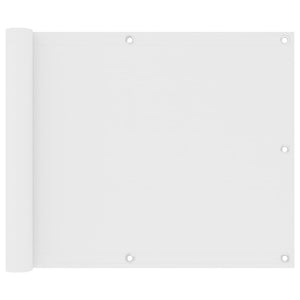 Paravento da Balcone Bianco 75x400 cm in Tessuto Oxford