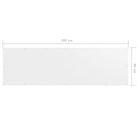 Paravento per balcone 90 x 300 cm tessuto oxford bianco 02_0010057