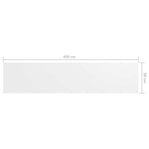 Paravento Balcone Bianco 90x400 cm in Tessuto Oxford cod mxl 13378