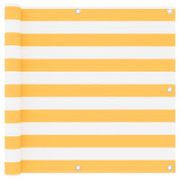 Paravento Balcone Bianco e Giallo 90x500 cm Tessuto Oxford cod mxl 23408