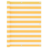 Paravento per balcone protezione privacy paravento 120 x 400 cm tessuto oxford bianco e giallo 02_0010075