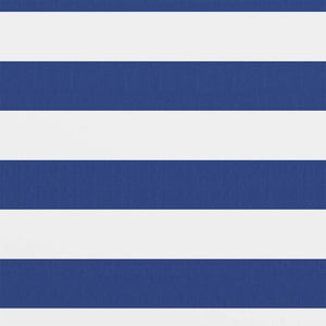 Paravento da Balcone Bianco e Blu 75x400 cm Tessuto Oxford