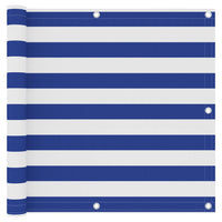 Paravento da Balcone Bianco e Blu 90x500 cm in Tessuto Oxford cod mxl 5603