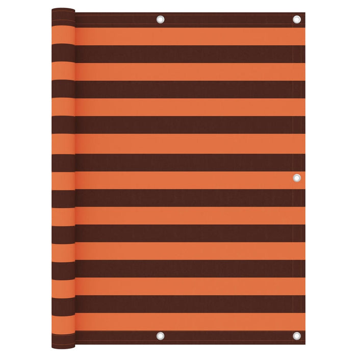 Paravento per balcone protezione privacy paravento 120 x 400 cm tessuto Oxford arancione e marrone 02_0010314