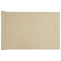 Paravento da Balcone Beige 90x300 cm in Tessuto Oxford