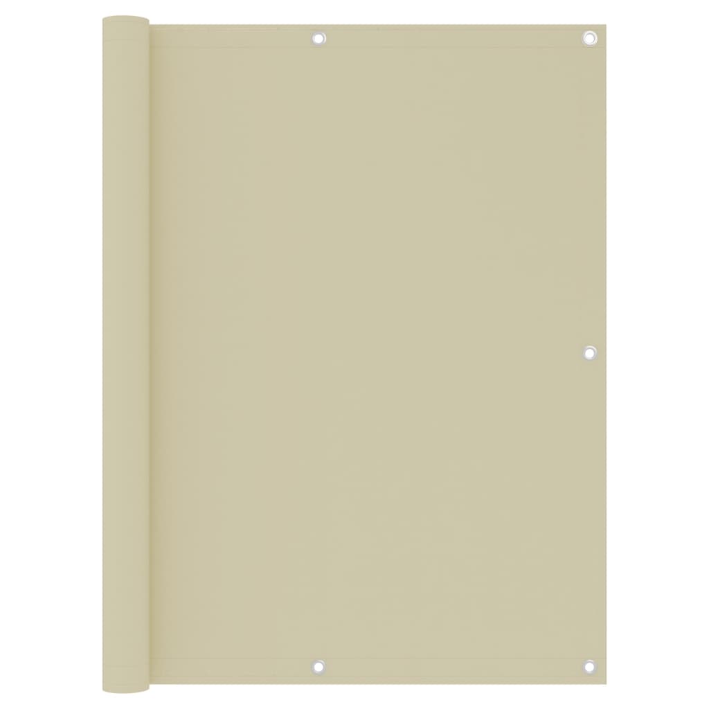 Paravento per balcone protezione privacy paravento 120 x 500 cm tessuto oxford crema 02_0010136