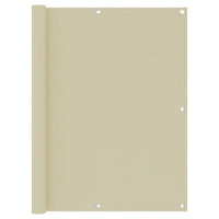 Paravento da Balcone Crema 120x600 cm Tessuto Oxford