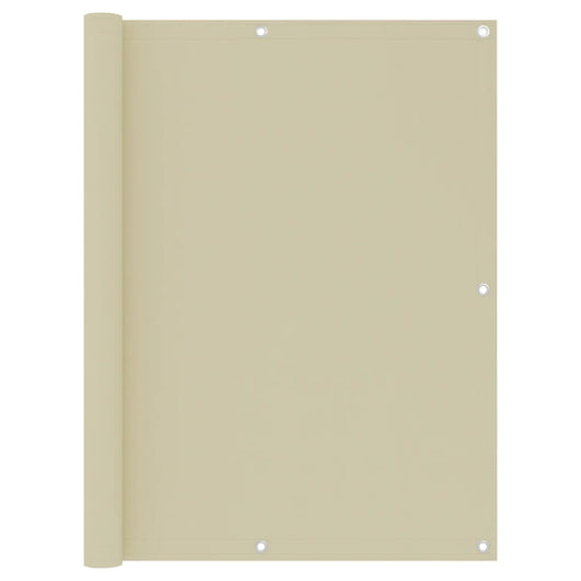 Paravento per balcone protezione privacy paravento 120 x 600 cm tessuto oxford crema 02_0010138