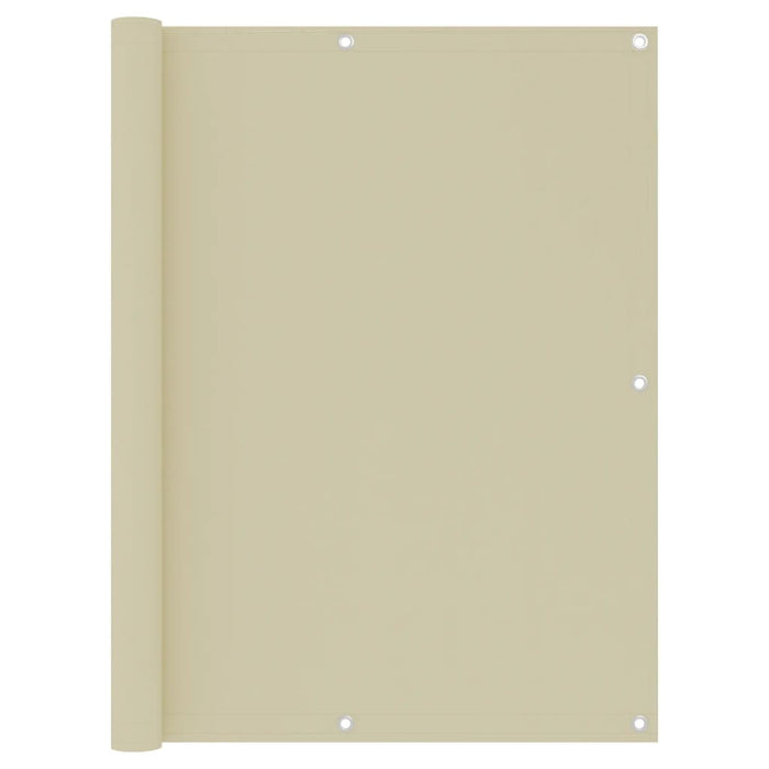 Paravento per balcone protezione privacy paravento 120 x 600 cm tessuto oxford crema 02_0010138