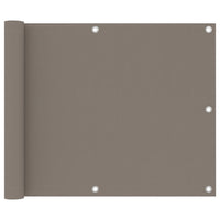 Paravento per balcone protezione privacy paravento 75 x 300 cm tessuto oxford tortora 02_0010382