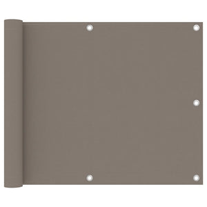 Paravento per balcone protezione privacy paravento 75 x 300 cm tessuto oxford tortora 02_0010382