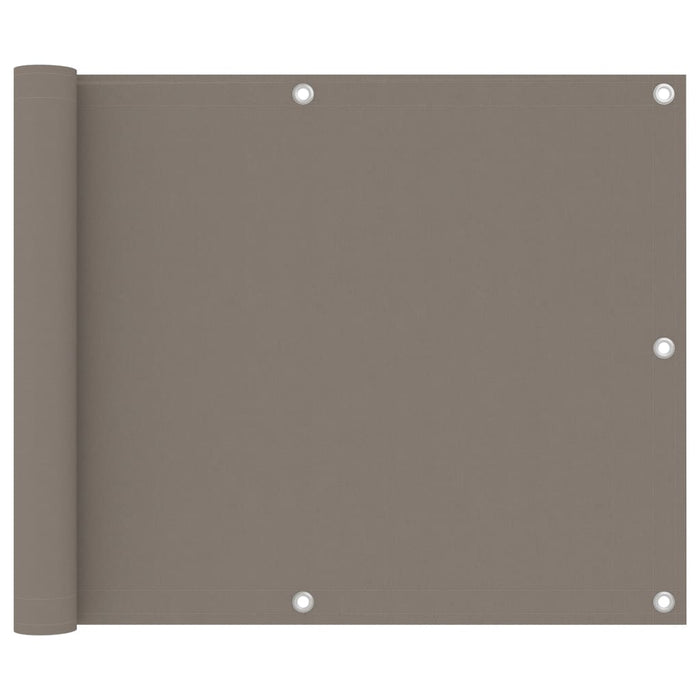 Paravento per balcone protezione privacy paravento 75 x 300 cm tessuto oxford tortora 02_0010382