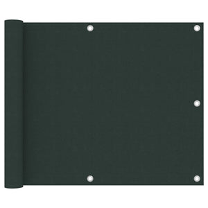 Paravento da Balcone Verde Scuro 75x300 cm Tessuto Oxford cod mxl 9469