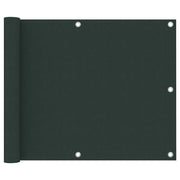 Paravento da Balcone Verde Scuro 75x300 cm Tessuto Oxford 134996