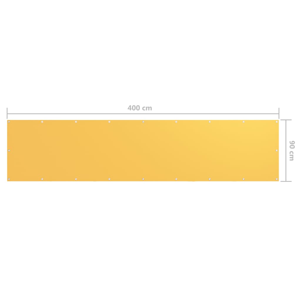 Paravento Balcone Giallo 90x400 cm in Tessuto Oxford 135025