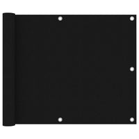 Paravento per balcone protezione privacy paravento 75 x 500 cm tessuto oxford nero 02_0010273