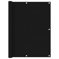 Paravento da Balcone Nero 120x400cm in Tessuto Oxford