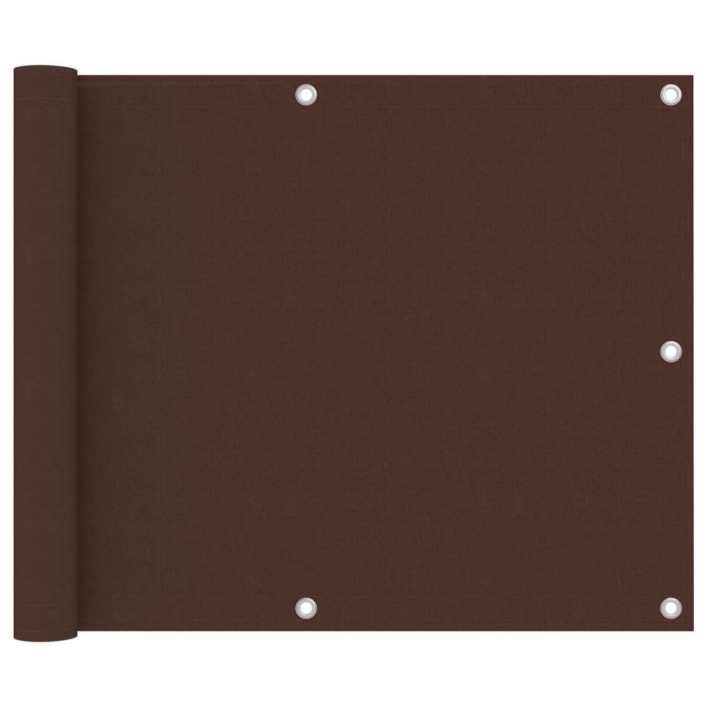Paravento per balcone 75 x 300 cm tessuto oxford marrone 02_0010231