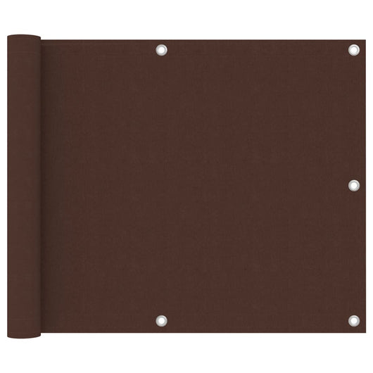 Paravento per balcone protezione privacy paravento 75 x 400 cm tessuto oxford marrone 02_0010233