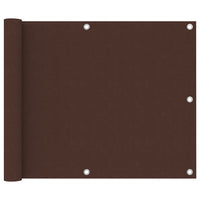 Paravento per balcone protezione privacy paravento 75 x 600 cm tessuto oxford marrone 02_0010237