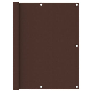 Paravento per balcone protezione privacy paravento 120 x 600 cm tessuto oxford marrone 02_0010227